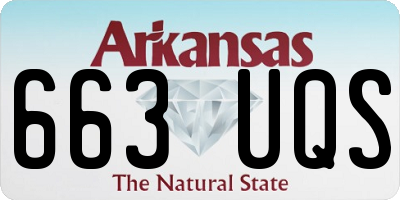 AR license plate 663UQS