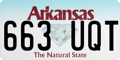 AR license plate 663UQT