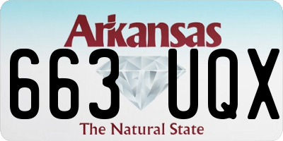 AR license plate 663UQX