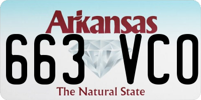 AR license plate 663VCO
