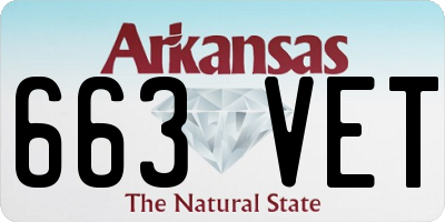 AR license plate 663VET
