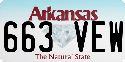 AR license plate 663VEW
