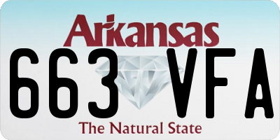 AR license plate 663VFA