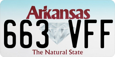 AR license plate 663VFF