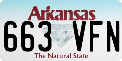 AR license plate 663VFN