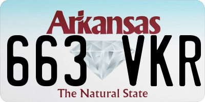 AR license plate 663VKR