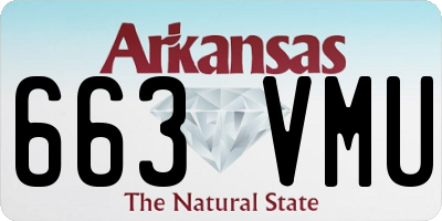 AR license plate 663VMU