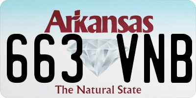 AR license plate 663VNB