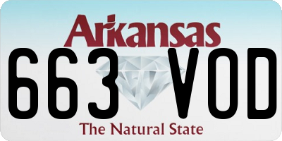AR license plate 663VOD