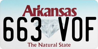 AR license plate 663VOF