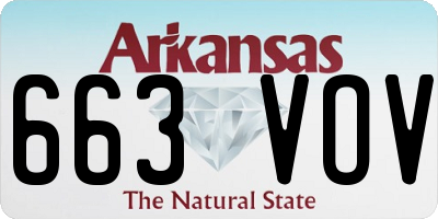 AR license plate 663VOV
