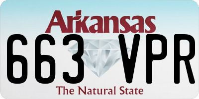 AR license plate 663VPR