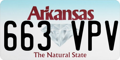 AR license plate 663VPV