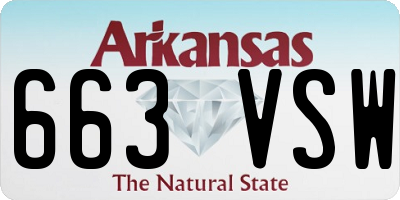 AR license plate 663VSW