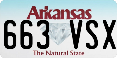 AR license plate 663VSX