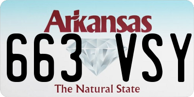 AR license plate 663VSY