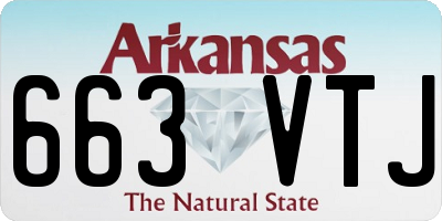 AR license plate 663VTJ