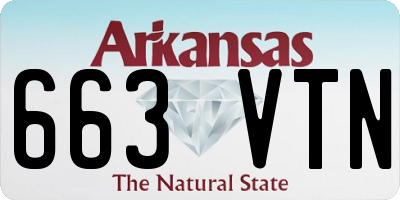 AR license plate 663VTN