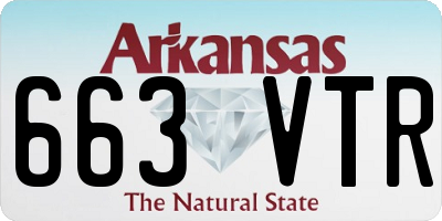 AR license plate 663VTR