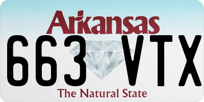 AR license plate 663VTX