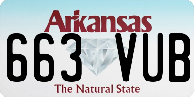 AR license plate 663VUB