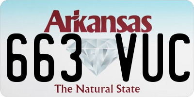 AR license plate 663VUC