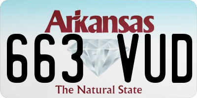 AR license plate 663VUD