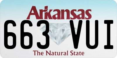 AR license plate 663VUI