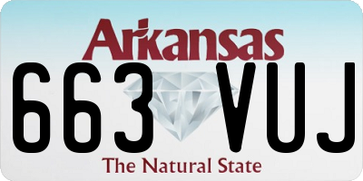 AR license plate 663VUJ
