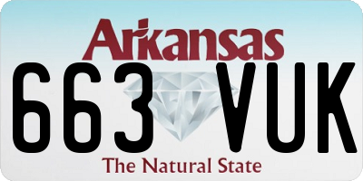 AR license plate 663VUK