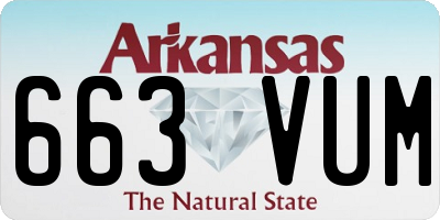 AR license plate 663VUM