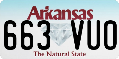 AR license plate 663VUO