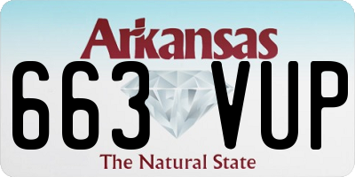 AR license plate 663VUP