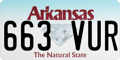 AR license plate 663VUR