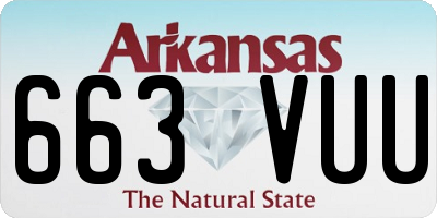 AR license plate 663VUU
