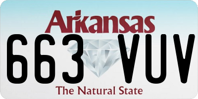 AR license plate 663VUV