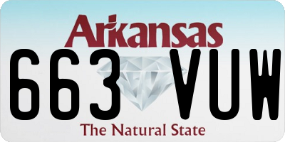 AR license plate 663VUW
