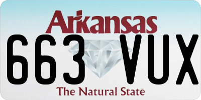 AR license plate 663VUX