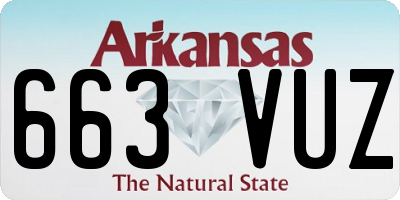 AR license plate 663VUZ