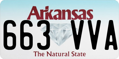 AR license plate 663VVA