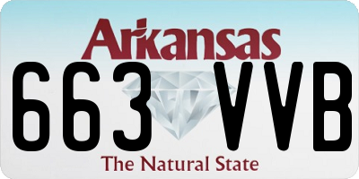 AR license plate 663VVB