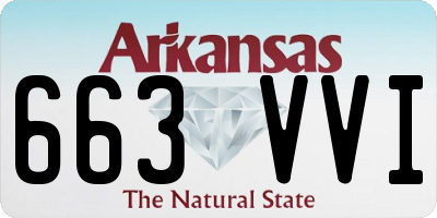 AR license plate 663VVI