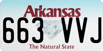 AR license plate 663VVJ