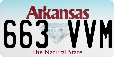 AR license plate 663VVM