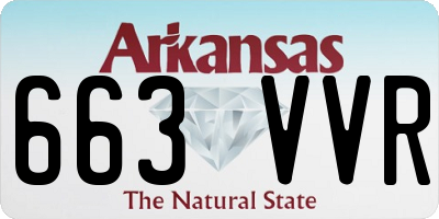 AR license plate 663VVR
