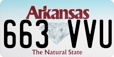 AR license plate 663VVU