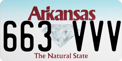 AR license plate 663VVV