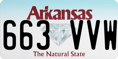 AR license plate 663VVW