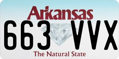AR license plate 663VVX