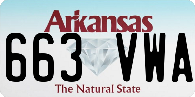 AR license plate 663VWA